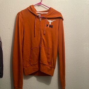 pink zip up hoodie